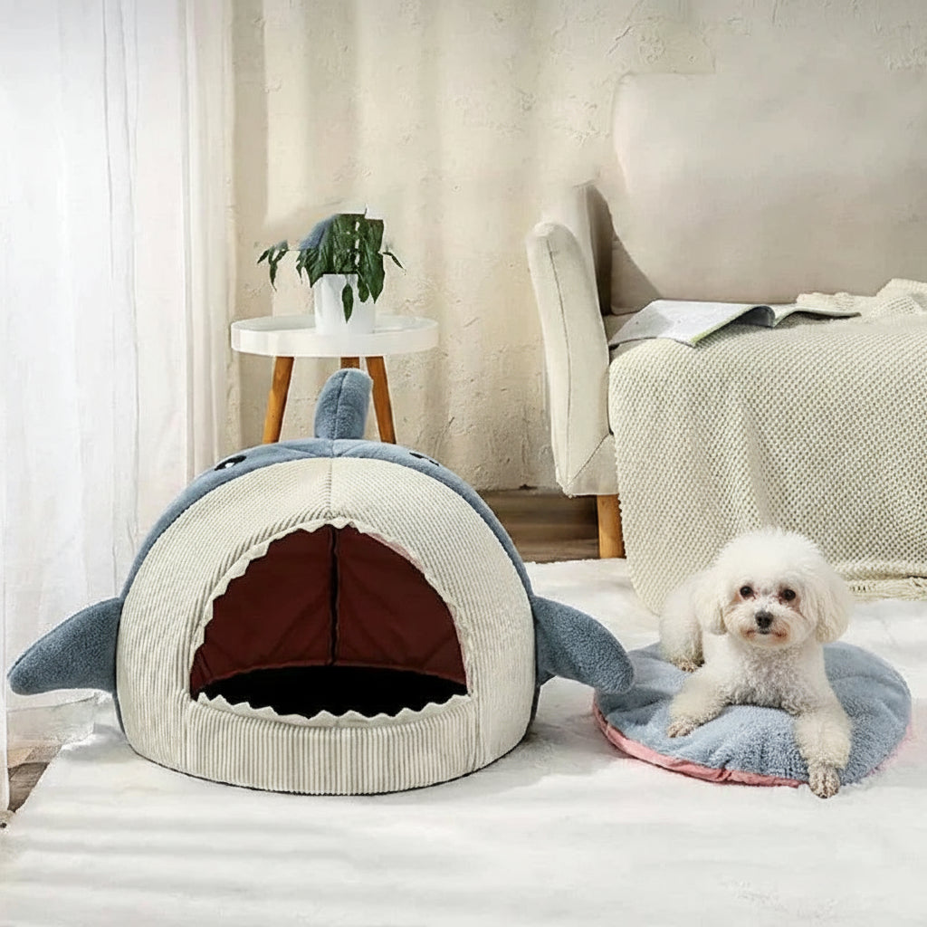 Luxury Plush Shark Pet Bed
