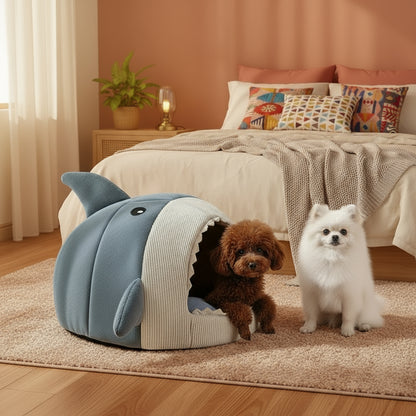 Luxury Plush Shark Pet Bed
